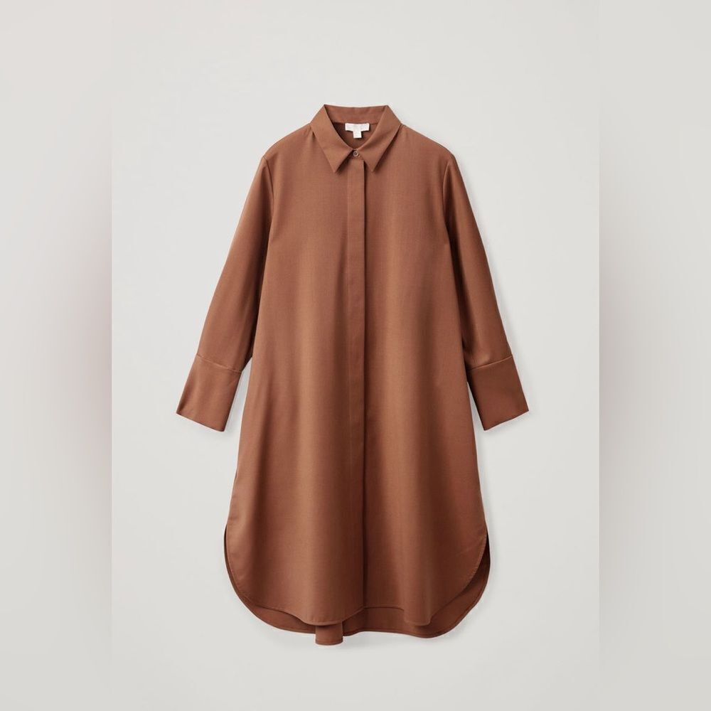NWT COS Wool Mix Shirt Dress - Picture 9 of 14